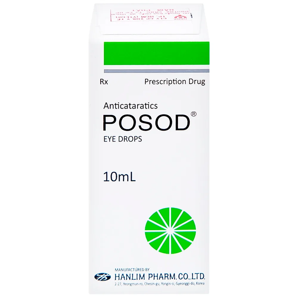 Hình ảnh Thuốc tra mắt Posod Hanlim dùng cho bệnh bị đục, xuất huyết pha lê thể, cận thị (10ml)