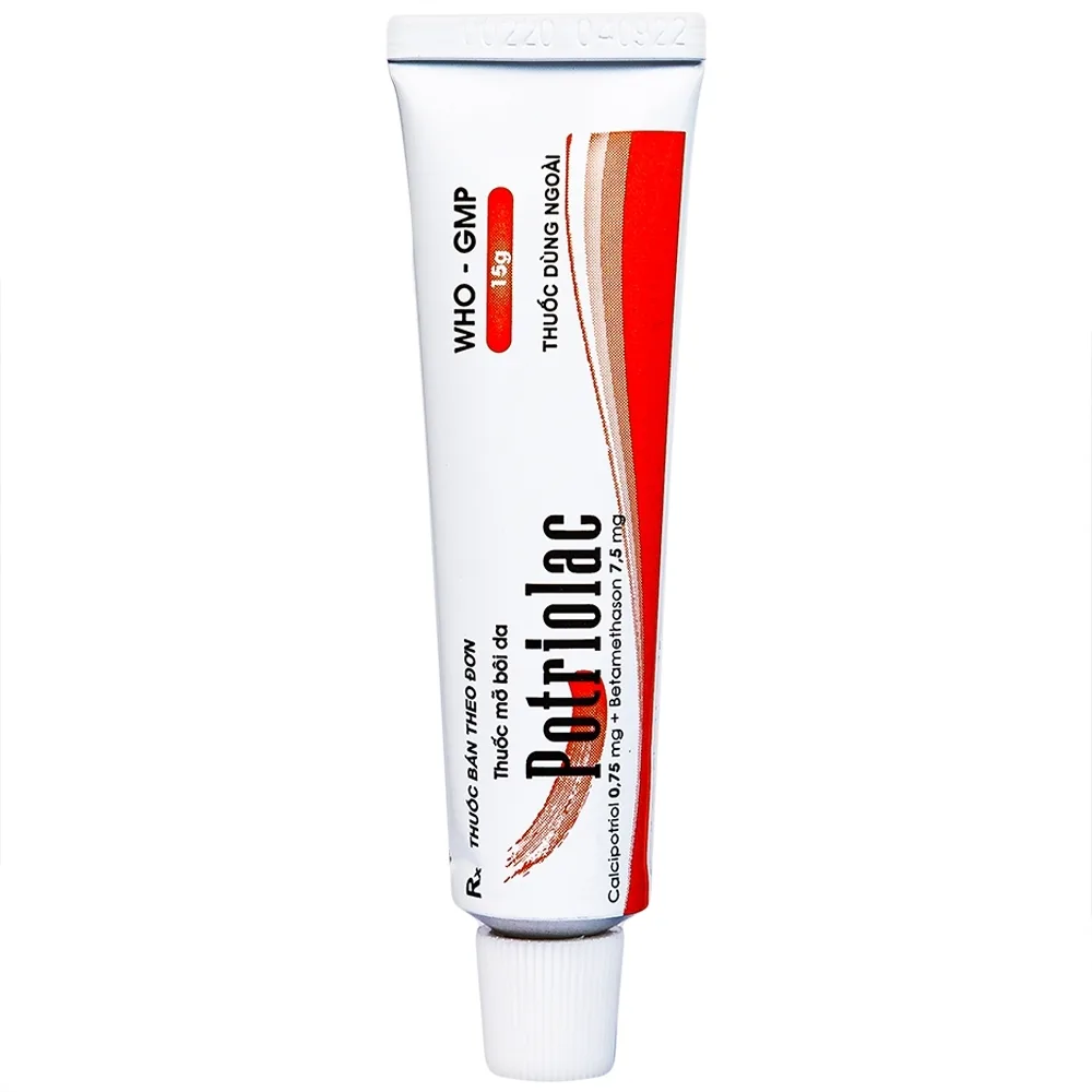 Hình ảnh Thuốc mỡ bôi da Potriolac Trung Ương 2 điều trị vảy nến mảng, mức độ nhẹ đến vừa (15g)