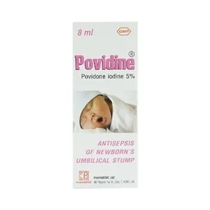 Hình ảnh Dung dịch dùng ngoài Povidine Iodine 5% Pharmedic sát trùng cuống rốn trẻ sơ sinh (8ml)