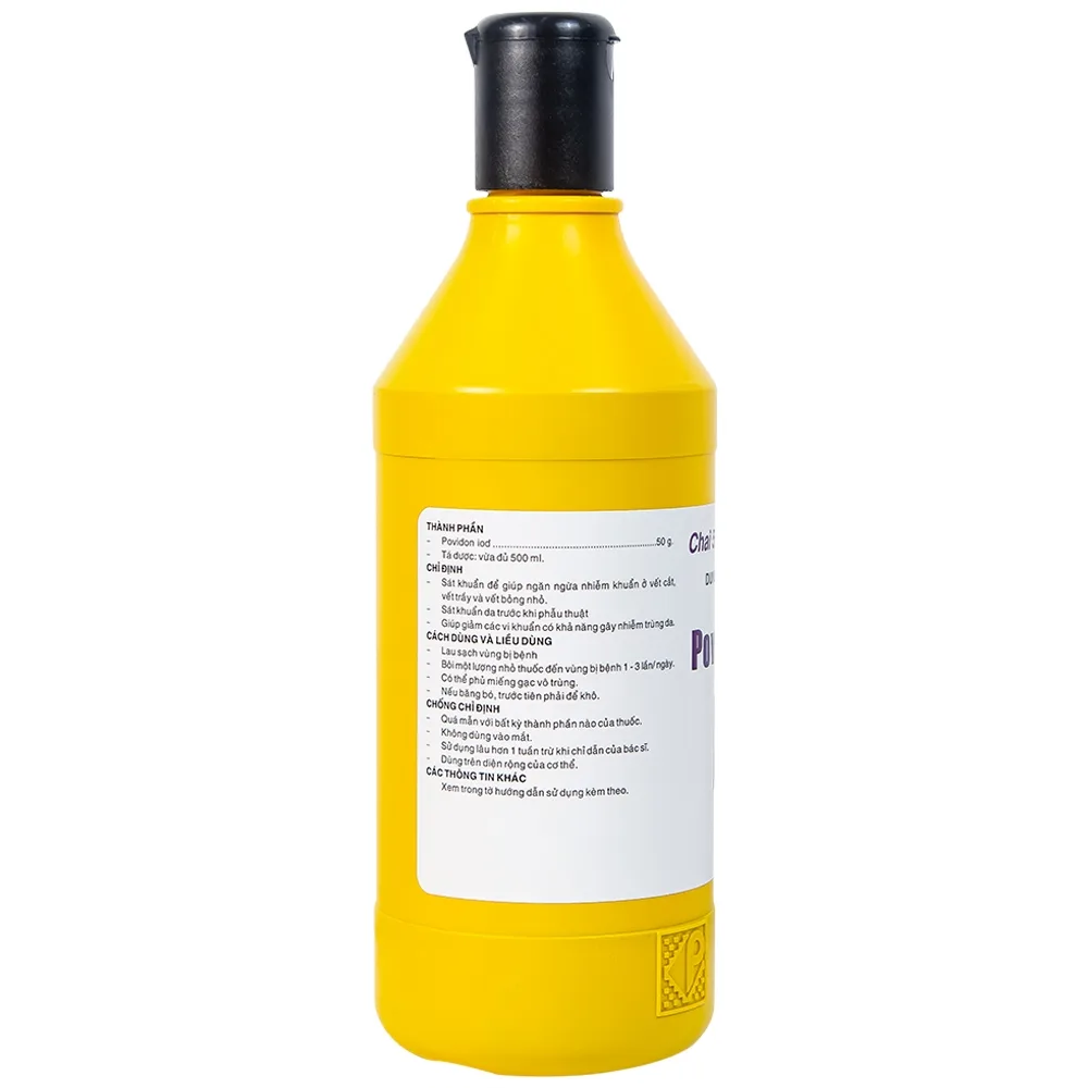 Hình ảnh Dung dịch sát khuẩn Povidine 10% Pharmedic ngăn ngừa nhiễm khuẩn ở vết cắt, vết trầy (500ml)