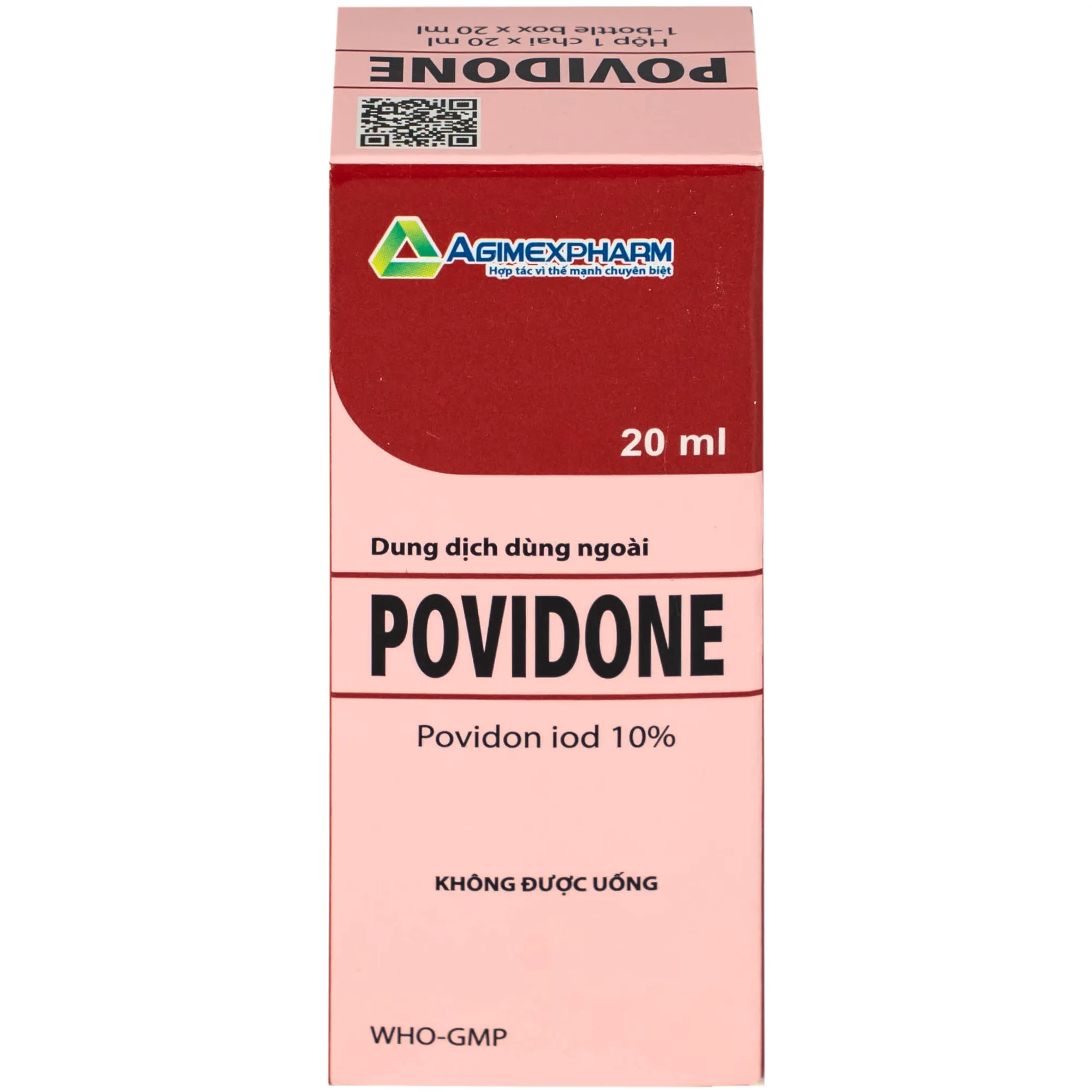 Hình ảnh Povidone 10% Agimex 20ML sát trùng vết thương hay phẫu thuật, vết loét sâu