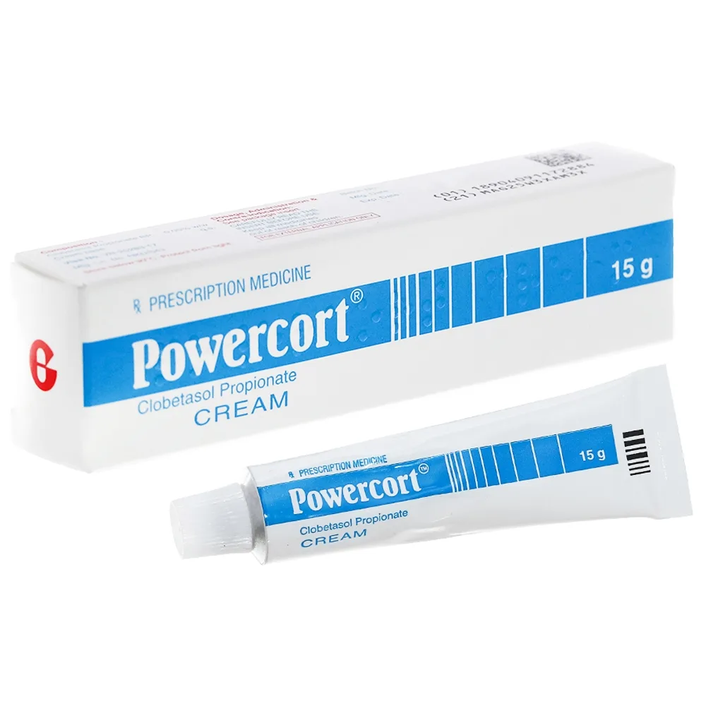 Hình ảnh Kem bôi da Powercort Cream Glenmark iều trị ngắn hạn các chứng bệnh da liễu, vẩy nến, eczama (15g)