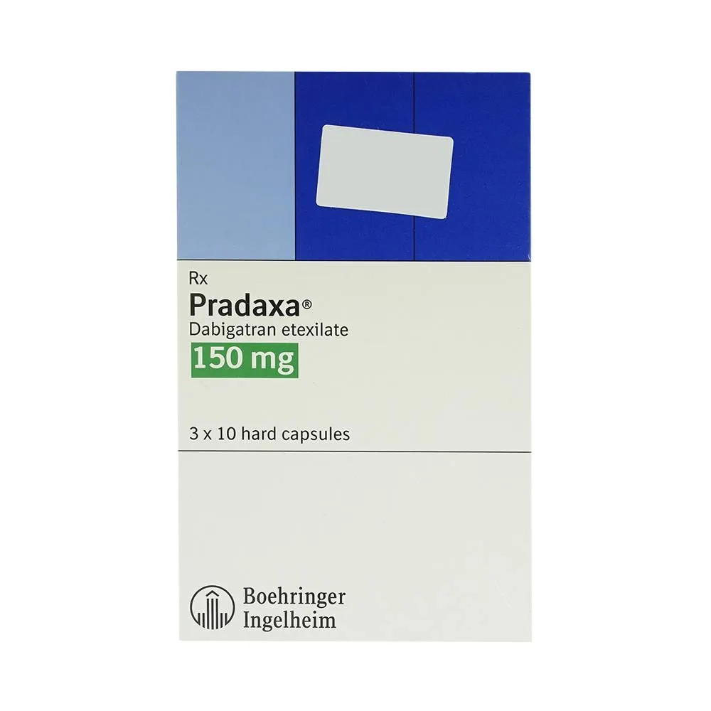 Hình ảnh Viên nang cứng Pradaxa 150mg Boehringer phòng ngừa tai biến, đột quỵ (3 vỉ x 10 viên)