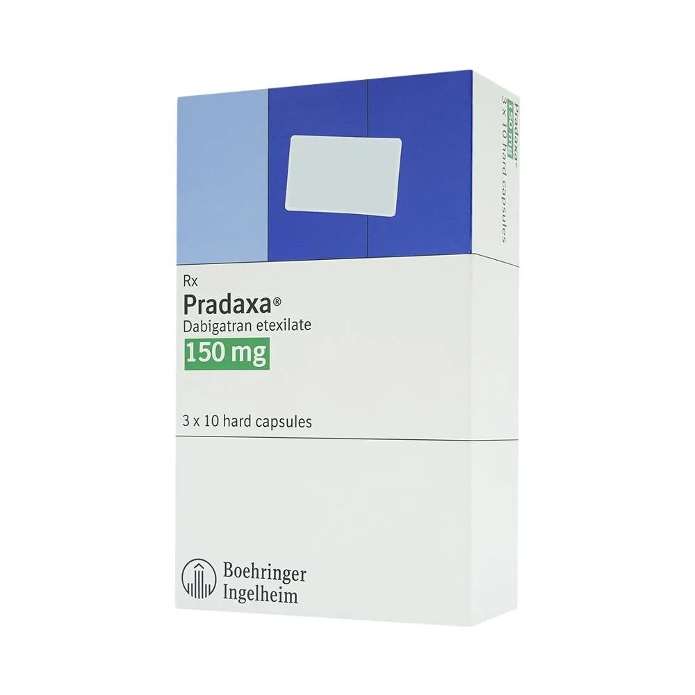 Hình ảnh Viên nang cứng Pradaxa 150mg Boehringer phòng ngừa tai biến, đột quỵ (3 vỉ x 10 viên)