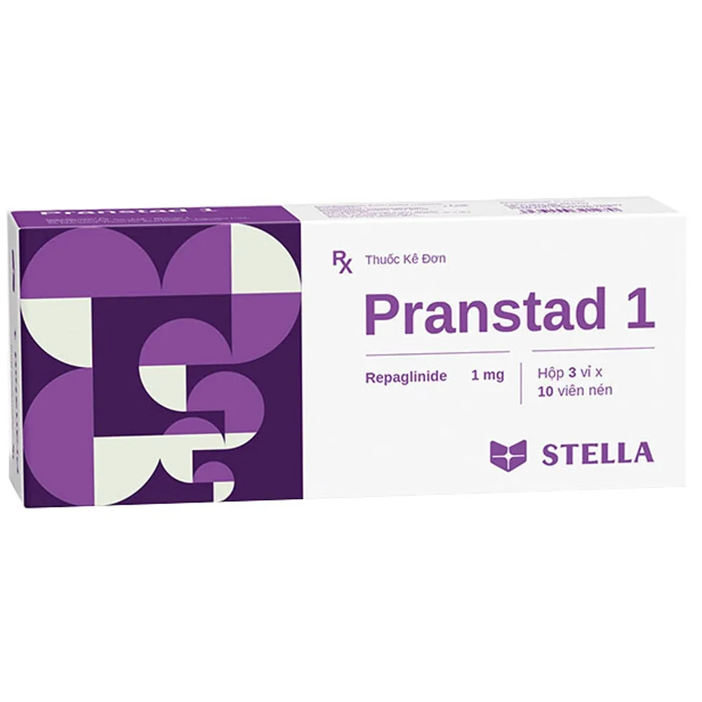 Hình ảnh Thuốc Pranstad 1 Stella điều trị đái tháo đường típ 2 (3 vỉ x 10 viên)