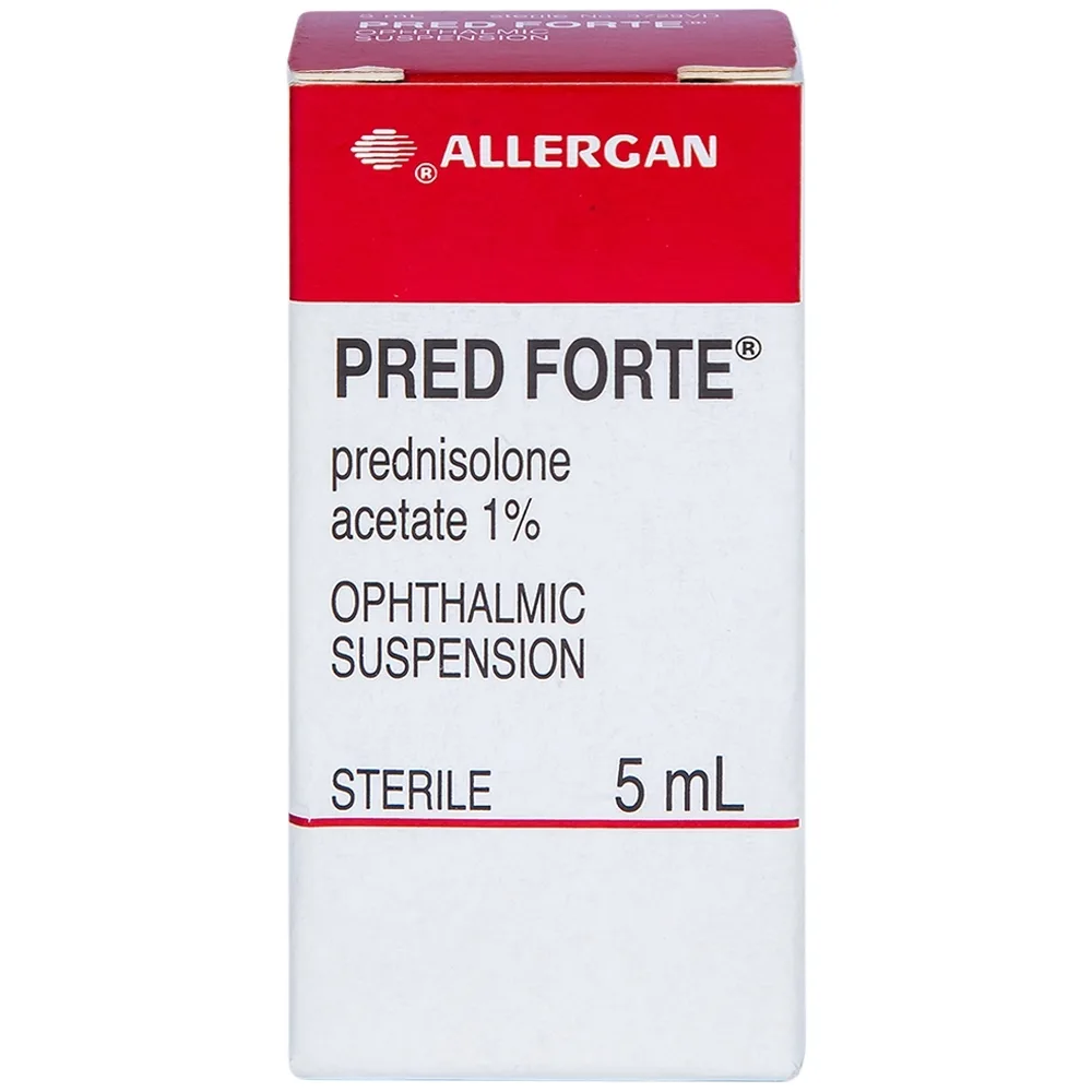 Hình ảnh Hỗn dịch nhỏ mắt Pred Forte Allergan điều trị các chứng viêm đáp ứng với steroid (5ml)