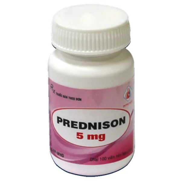 Hình ảnh Thuốc Prednison 5mg Domesco chống viêm và ức chế miễn dịch (100 viên)