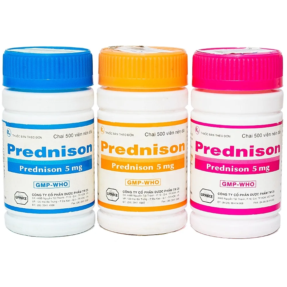 Hình ảnh Thuốc Prednison 5mg Uphace điều trị bệnh thấp khớp (500 viên)
