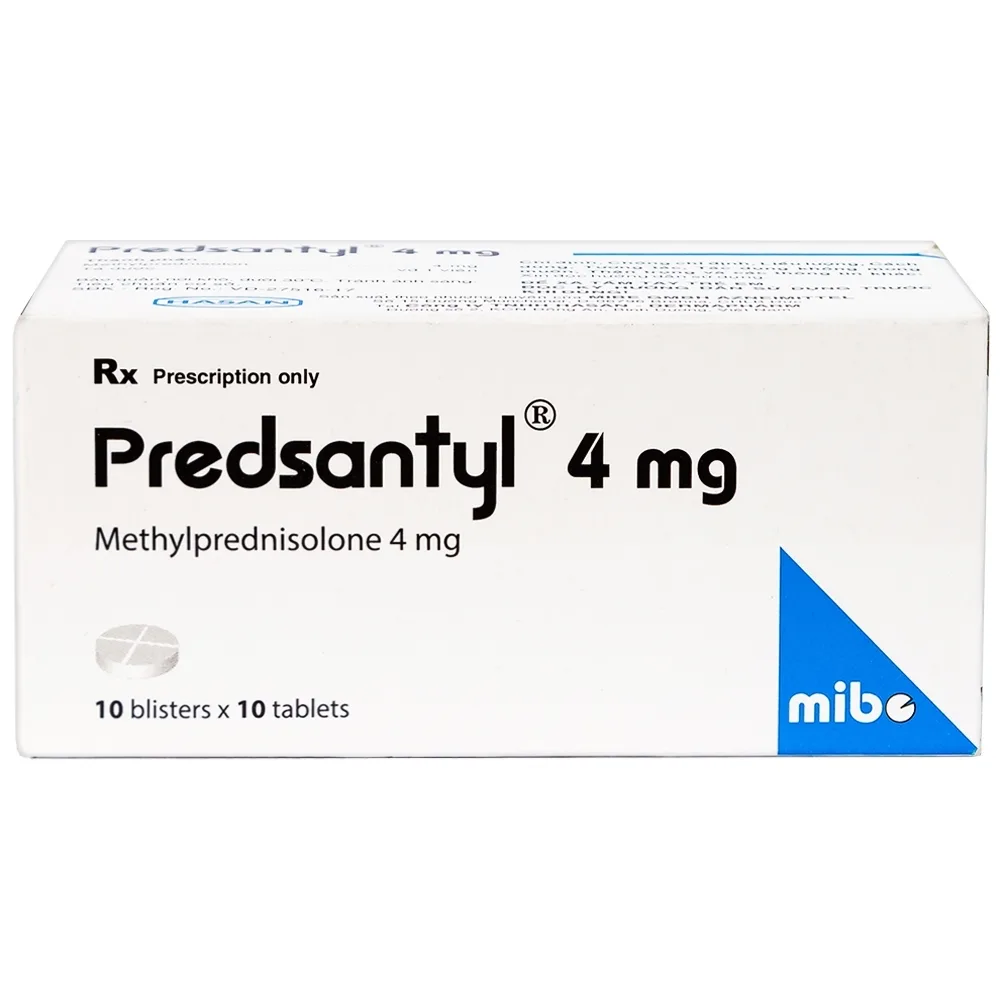 Hình ảnh Thuốc Predsantyl 4mg Hasan kháng viêm và miễn dịch (10 vỉ x 10 viên)