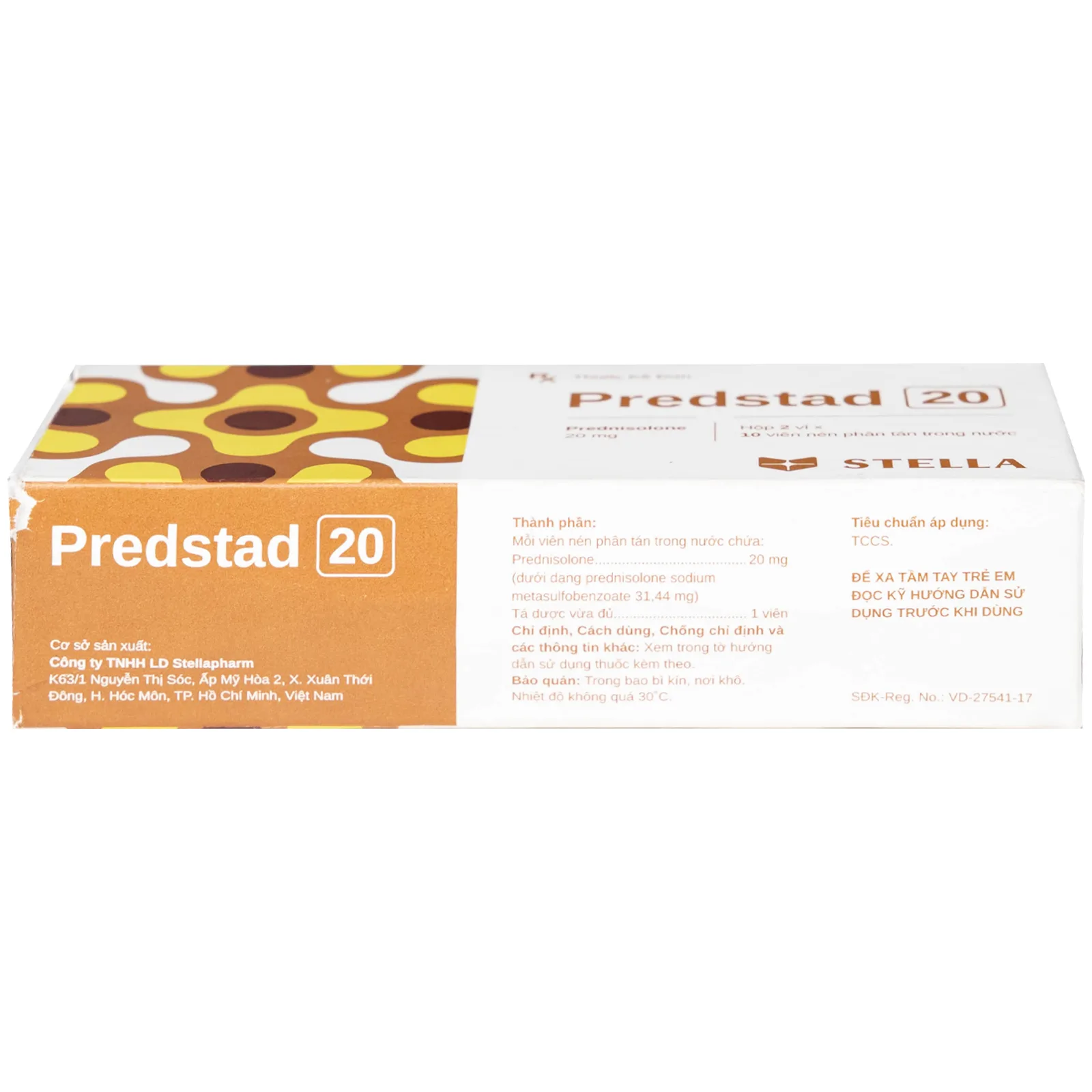 Hình ảnh Thuốc Predstad 20mg Stella điều trị hoặc ức chế các rối loạn do viêm và dị ứng (2 vỉ x 10 viên) 