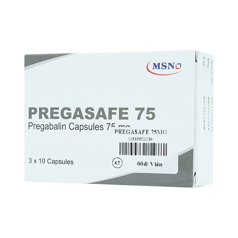 Hình ảnh Thuốc Pregasafe 75 MSN điều trị đau thần kinh, động kinh (3 vỉ x 10 viên) 