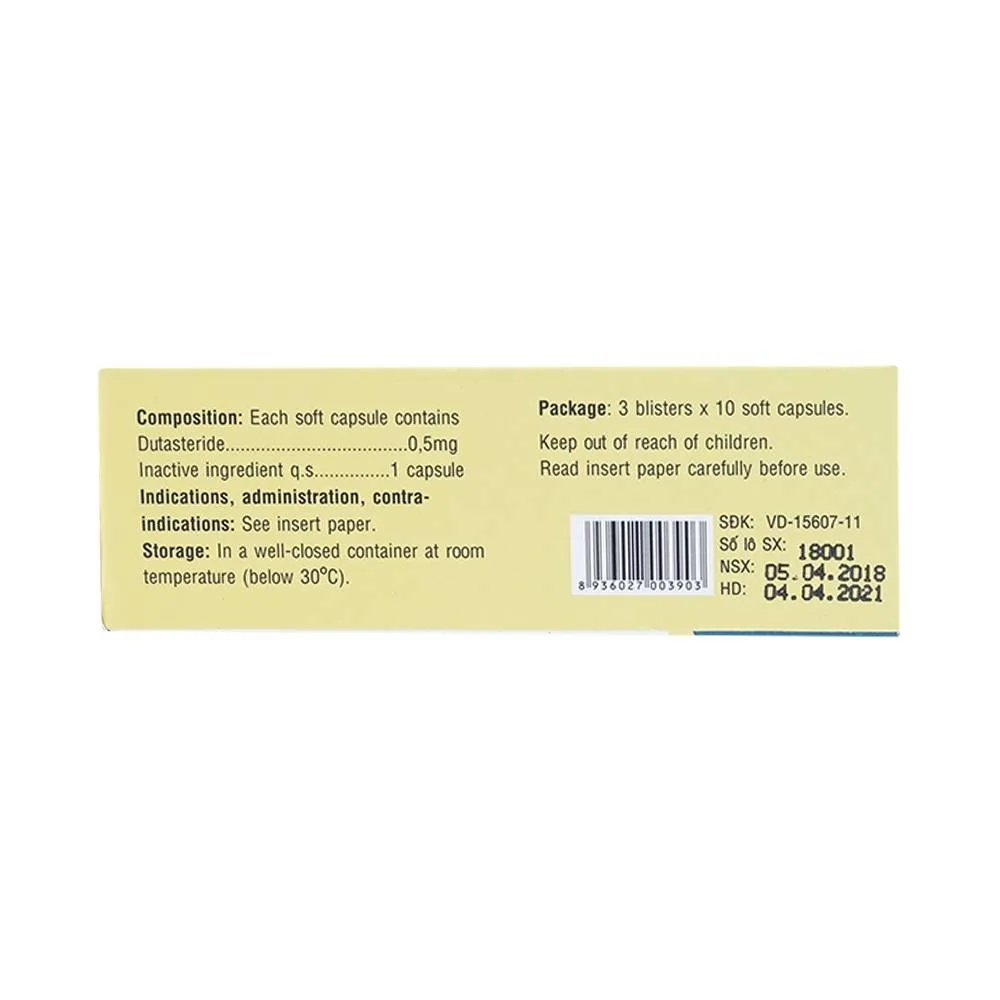 Hình ảnh Thuốc Prelone 0.5mg Phil điều trị phì đại lành tính tuyến tiền liệt (3 vỉ x 10 viên) 