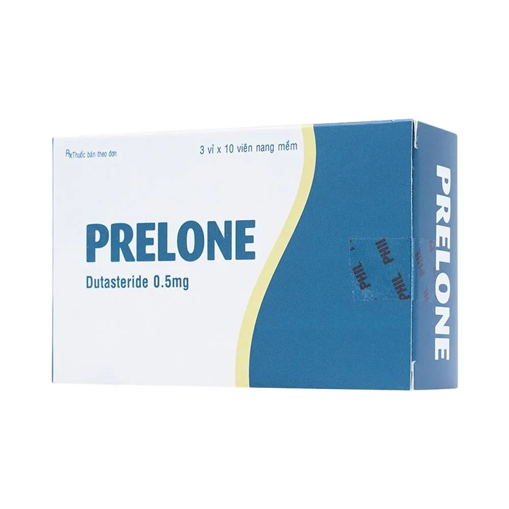 Hình ảnh Thuốc Prelone 0.5mg Phil điều trị phì đại lành tính tuyến tiền liệt (3 vỉ x 10 viên) 