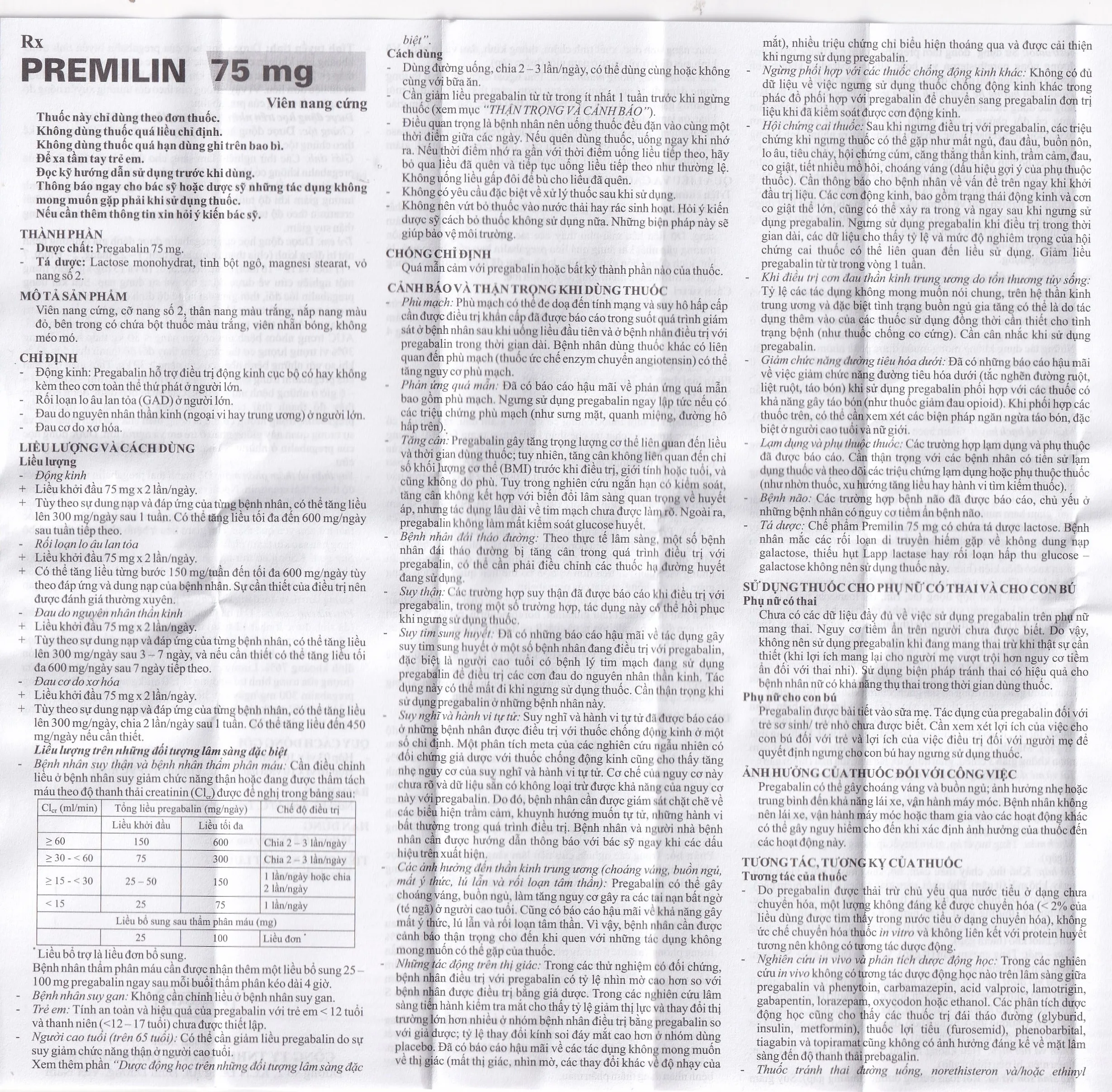 Hình ảnh Thuốc Premilin 75mg Hasan điều trị động kinh cục bộ (3 vỉ x 10 viên)