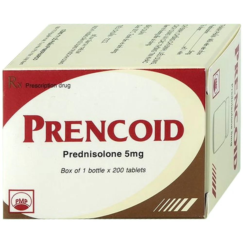 Hình ảnh Thuốc Prencoid 5mg Pymepharco điều trị hen phế quản, bệnh dị ứng, bệnh khớp dạng thấp (200 viên)