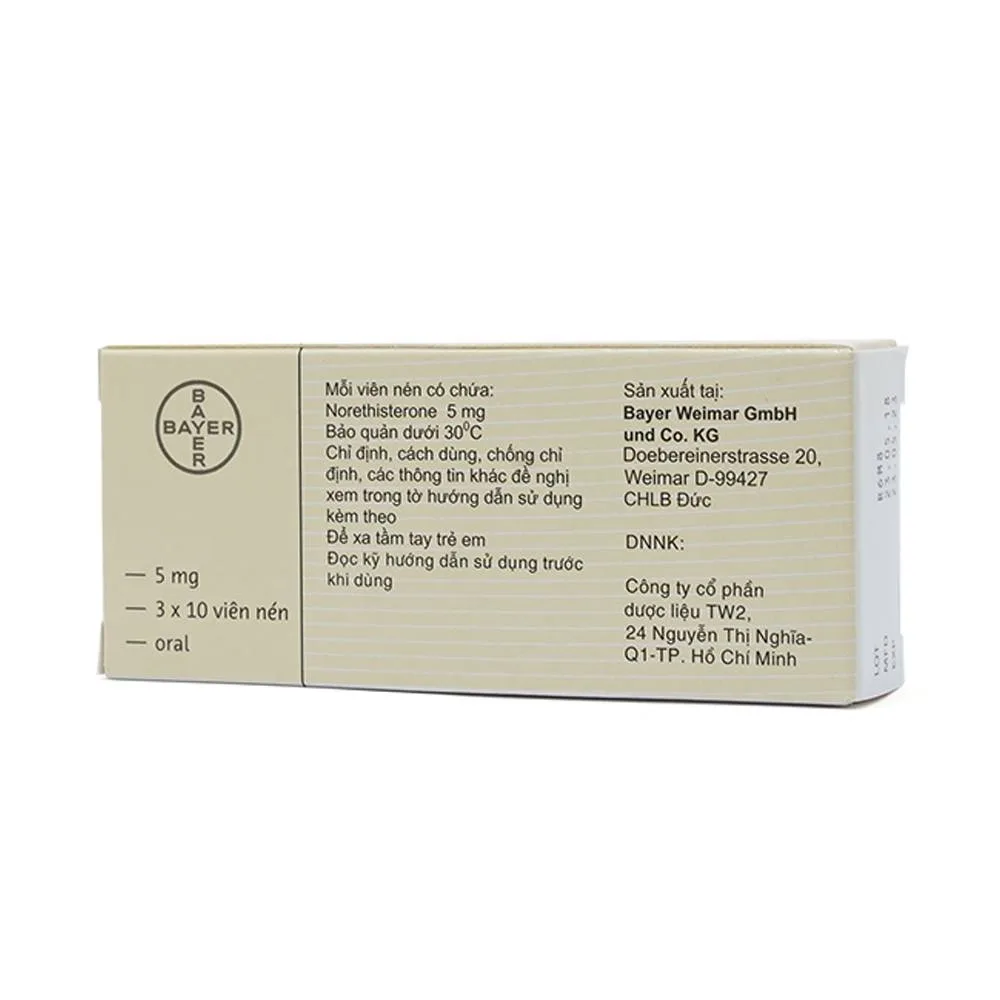 Hình ảnh Thuốc Primolut N Bayer điều trị xuất huyết do rối loạn chức năng, vô kinh (3 vỉ x 10 viên)