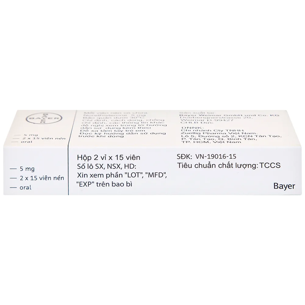 Hình ảnh Thuốc Primolut N Bayer điều trị xuất huyết do rối loạn chức năng, vô kinh (2 vỉ x 15 viên)