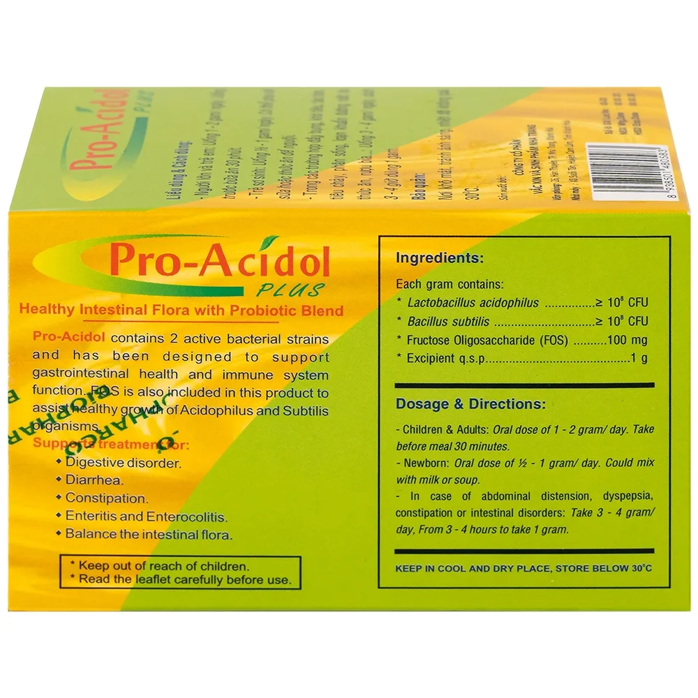 Hình ảnh Thuốc Pro-Acidol Plus 50g Biopharco điều trị rối loạn tiêu hóa, viêm ruột, tiêu chảy, táo bón 
