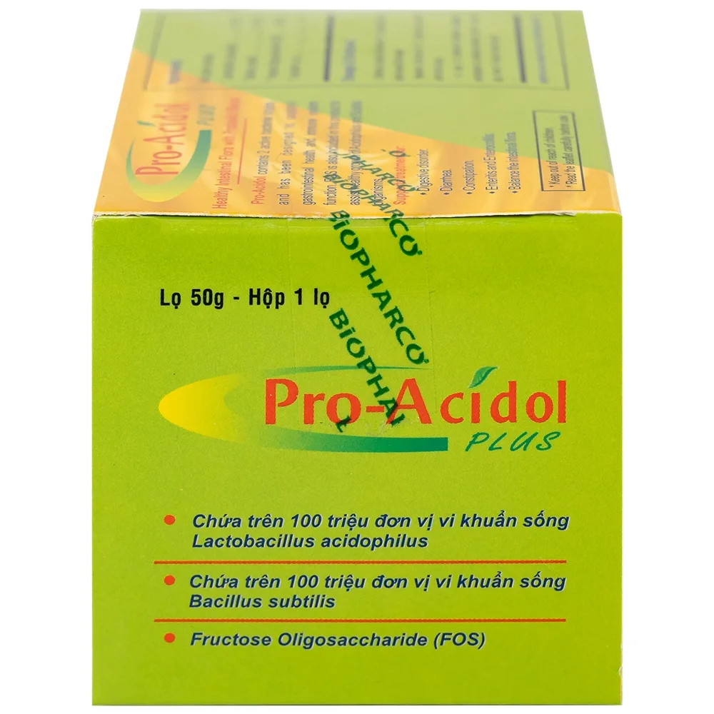 Hình ảnh Thuốc Pro-Acidol Plus 50g Biopharco điều trị rối loạn tiêu hóa, viêm ruột, tiêu chảy, táo bón 