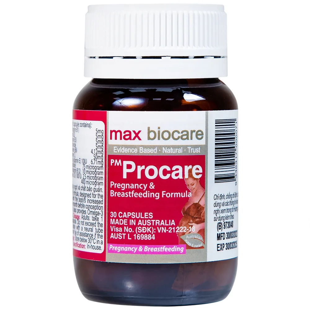 Hình ảnh Thuốc PM Procare Catalent bổ sung DHA, EPA, Vitamin và khoáng chất (30 viên)