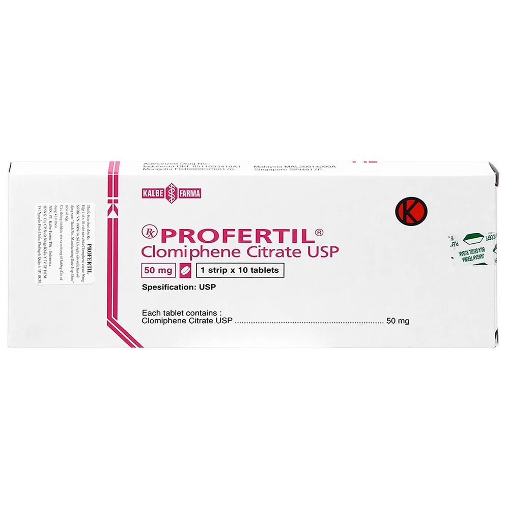 Hình ảnh Thuốc Profertil Kalbe điều trị chứng vô sinh ở phụ nữ vô kinh (1 vỉ x 10 viên)f