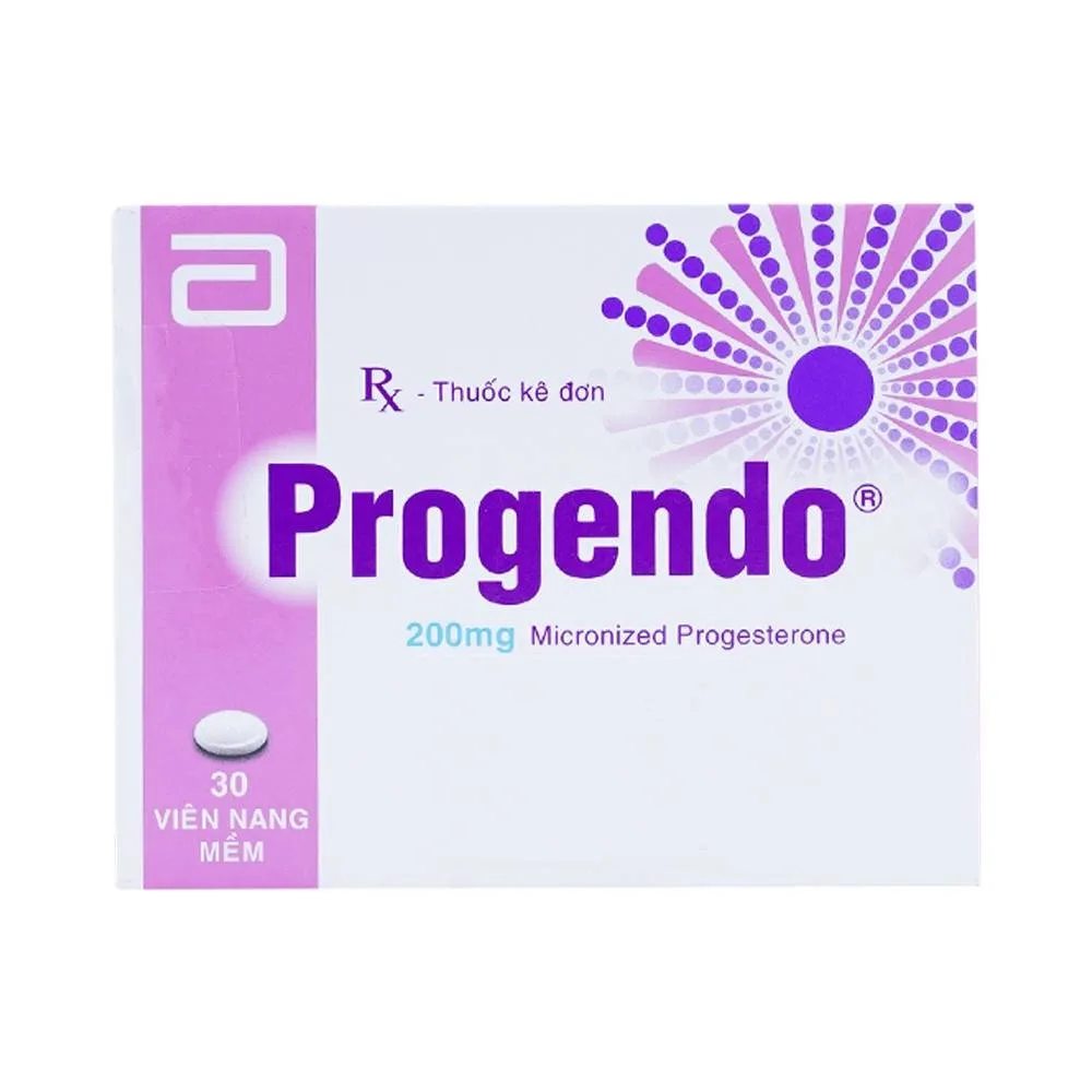 Hình ảnh Thuốc Progendo 200mg Abbott điều trị xuất huyết tử cung do rối loạn chức năng (2 vỉ x 15 viên)