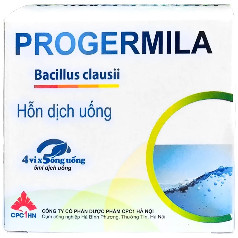 Hình ảnh Hỗn dịch uống Progermila 5ml CPC1HN điều trị và phòng ngừa rối loạn hệ vi sinh vật đường ruột (4 vỉ x 5 ống)