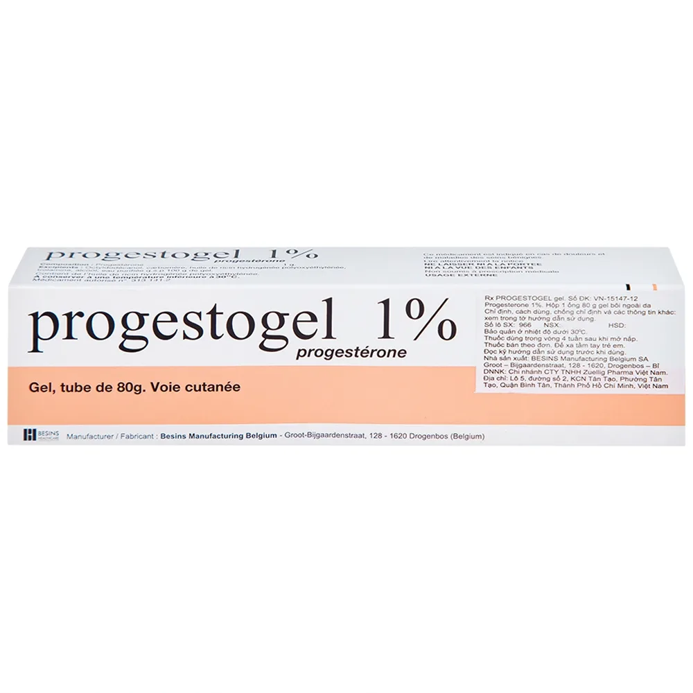 Hình ảnh Gel Progestogel 1% Kolmar điều trị các bệnh vú lành tính (80g)
