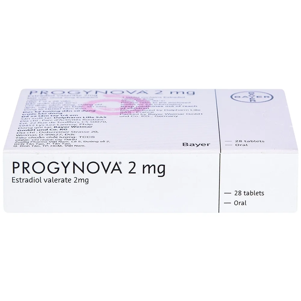 Hình ảnh Thuốc Progynova 2mg Bayer điều trị chứng thiếu estrogen (1 vỉ x 28 viên)