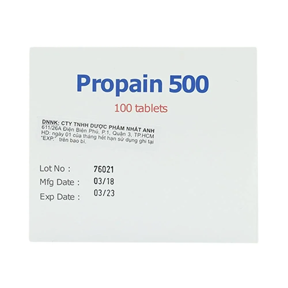 Hình ảnh Thuốc Propain 500 Remedica điều trị viêm khớp dạng thấp (10 vỉ x 10 viên)