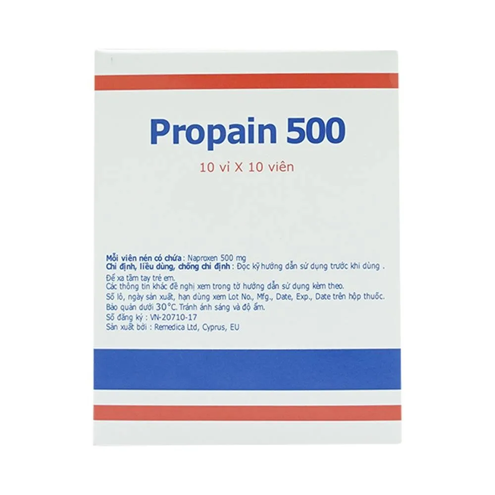 Hình ảnh Thuốc Propain 500 Remedica điều trị viêm khớp dạng thấp (10 vỉ x 10 viên)