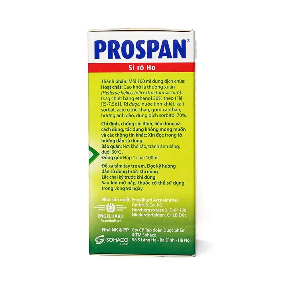 Hình ảnh Siro ho Prospan Engelhard điều trị viêm phế quản mạn tính (100ml)