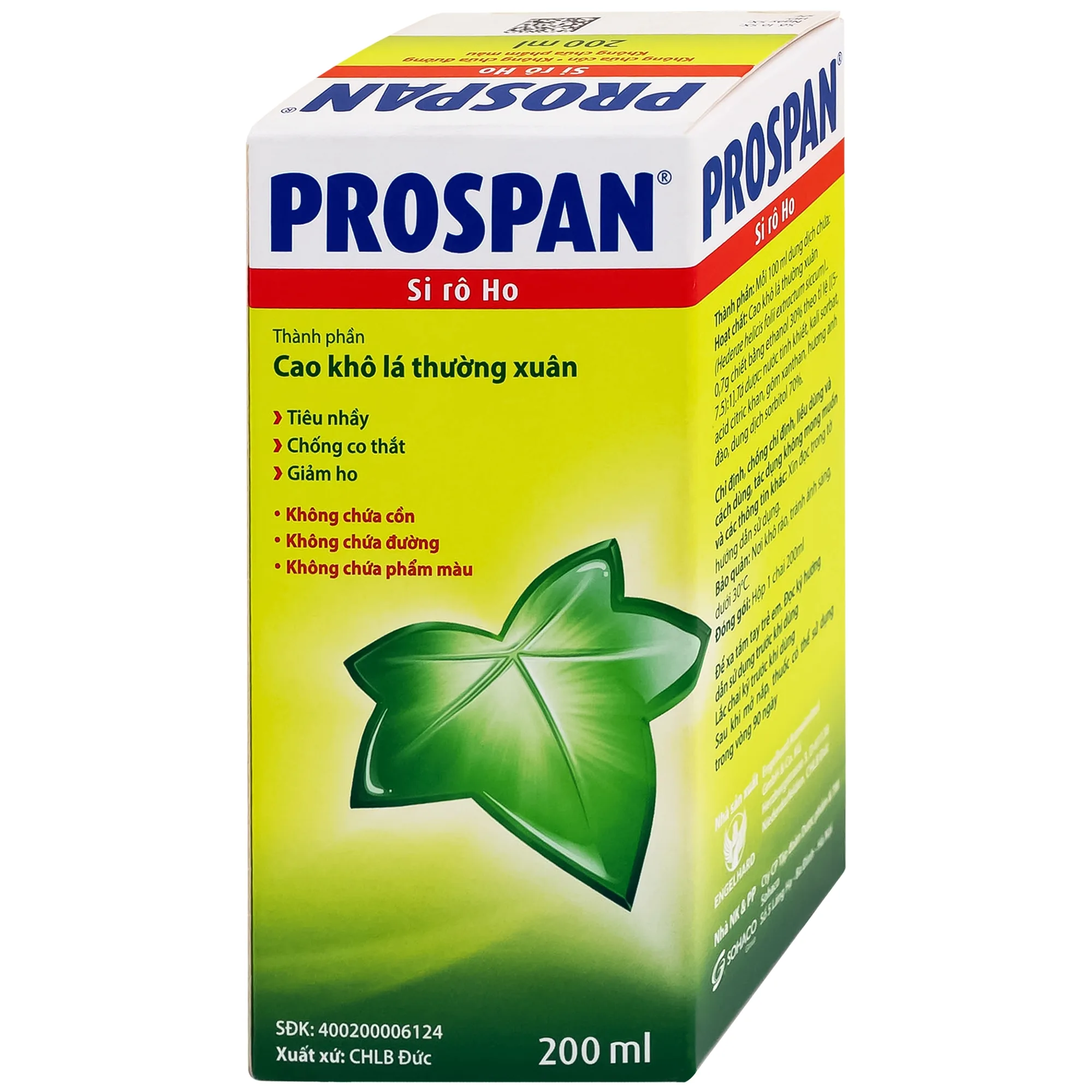 Hình ảnh Thuốc Prospan Engelhard điều trị triệu chứng trong các bệnh lý viêm phế quản mạn tính 200ml