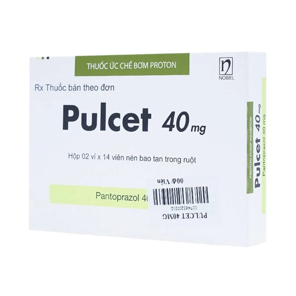 Hình ảnh Thuốc Pulcet 40mg NobelFarma điều trị trào ngược dạ dày – thực quản (2 vỉ x 14 viên)