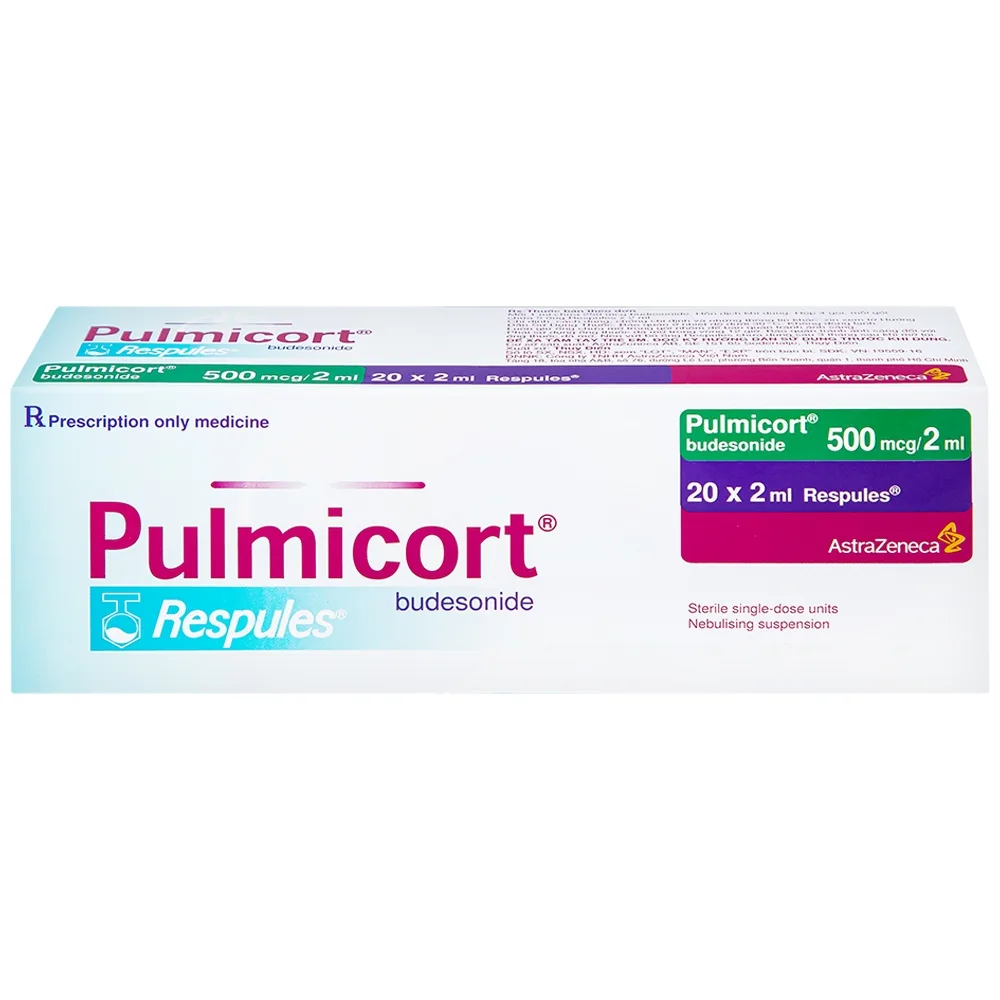 Hình ảnh Khí dung Pulmicort Respules Astra điều trị hen phế quản (20 ống x 2ml) 