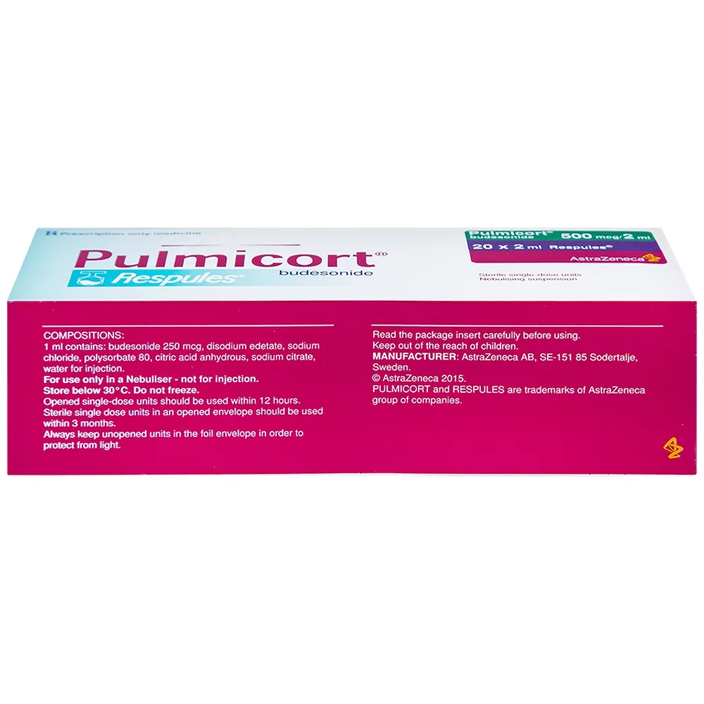 Hình ảnh Khí dung Pulmicort Respules Astra điều trị hen phế quản (20 ống x 2ml) 