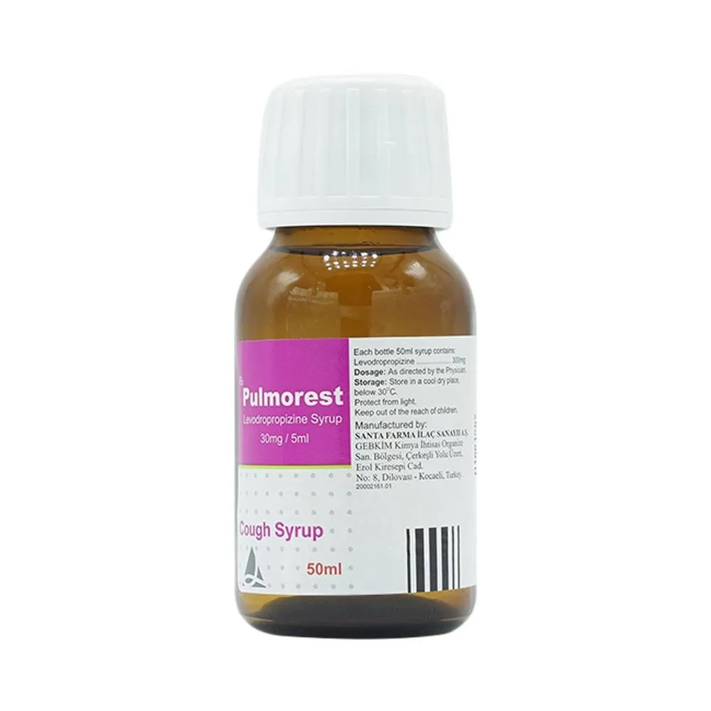 Hình ảnh Siro Pulmorest Santa điều trị triệu chứng kích thích ho, ho khan (50ml)