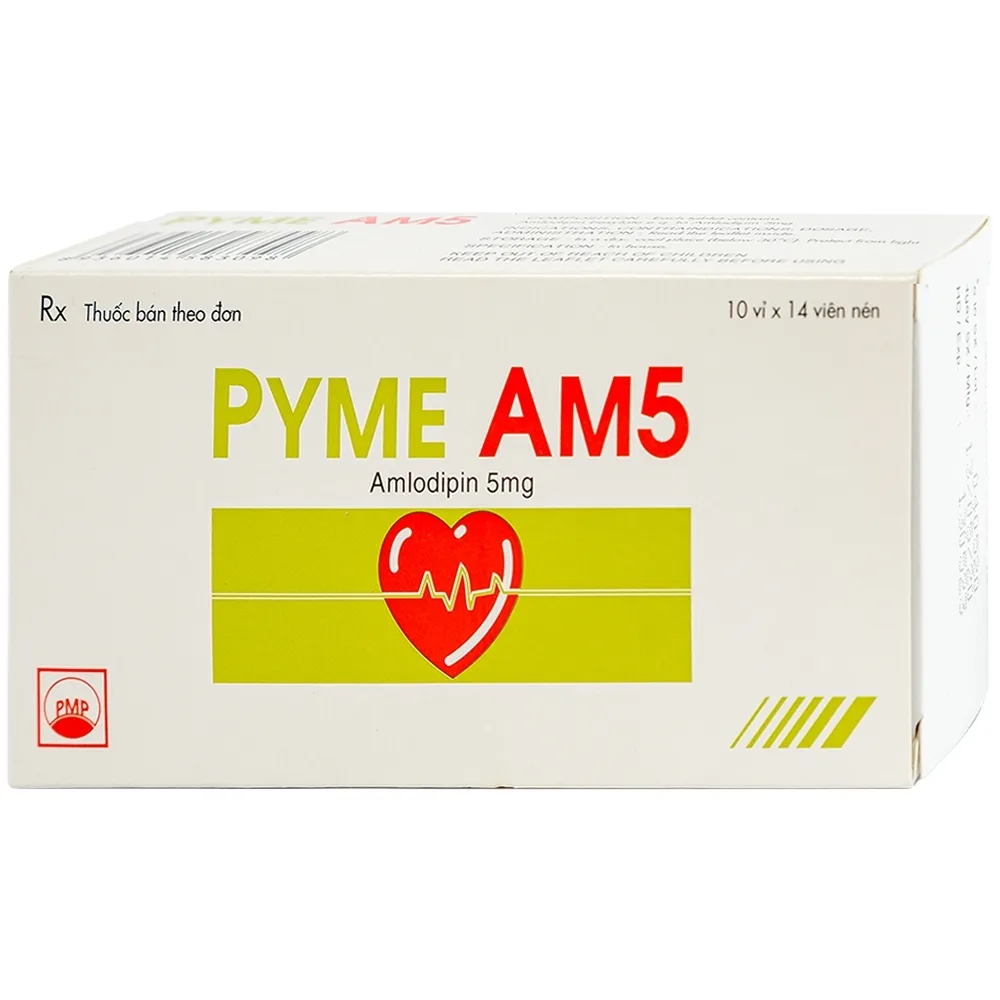 Hình ảnh Thuốc Pyme-Am5 Pymepharco điều trị tăng huyết áp (10 vỉ x 14 viên)