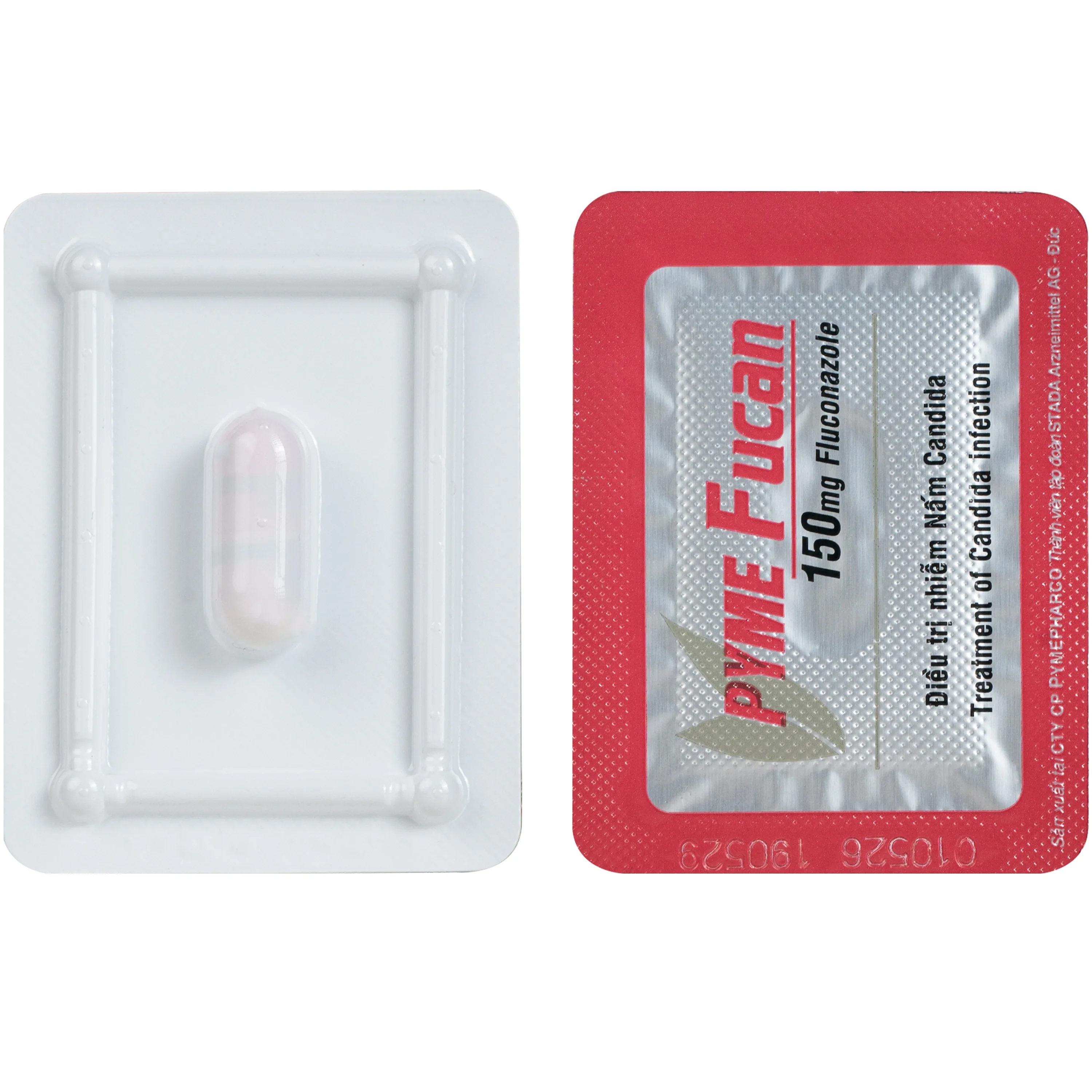Hình ảnh Thuốc Pyme Fucan Pymepharco điều trị nhiễm nấm Candida (1 Vỉ x 1 viên)