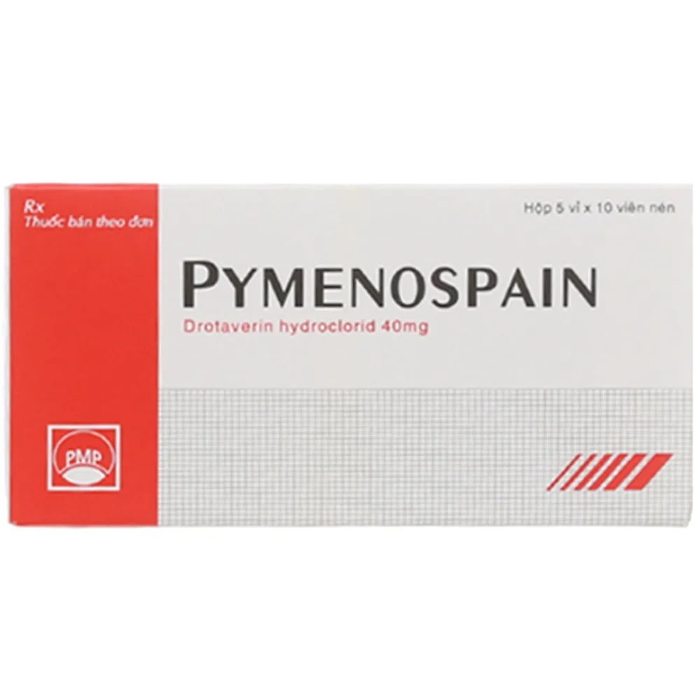 Hình ảnh Thuốc Pymenospain 40mg Pymepharco điều trị co thắt dạ dày - ruột, hội chứng ruột bị kích thích (5 vỉ x 10 viên)