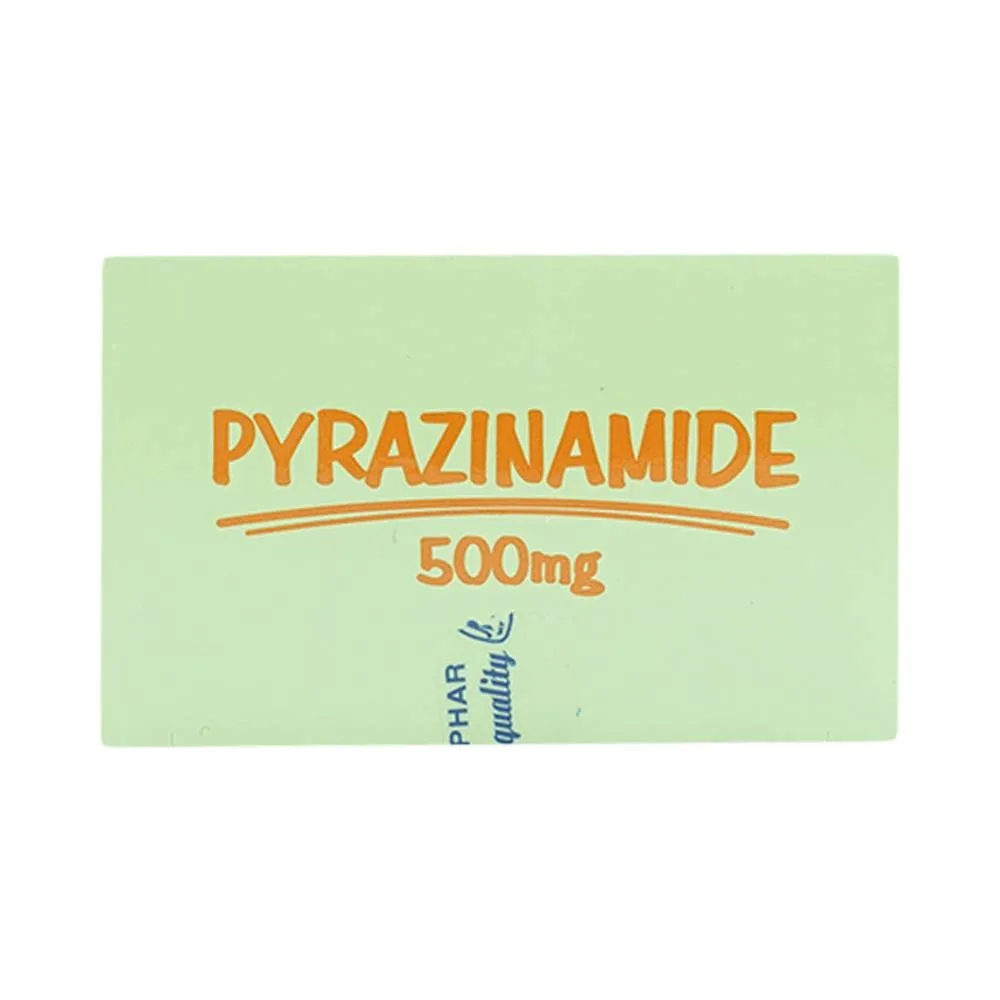 Hình ảnh Thuốc Pyrazinamide 500mg Mekophar điều trị bệnh lao phổi (10 vỉ x 10 viên)