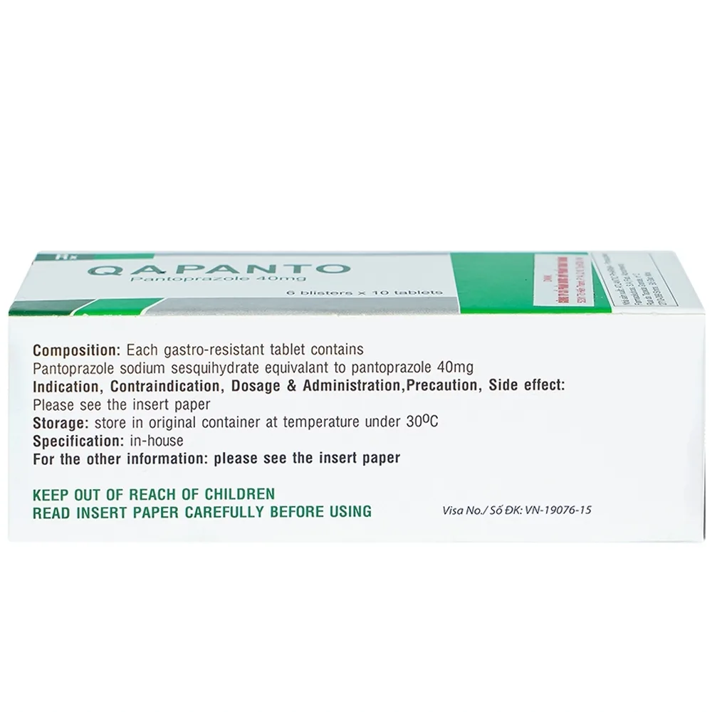 Hình ảnh Thuốc Qapanto Atlantic giảm tái phát loét tá tràng, dạ dày (6 vỉ x 10 viên)