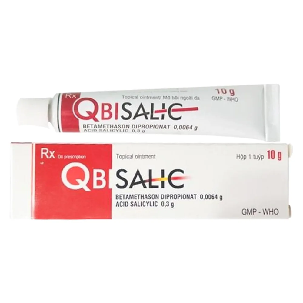 Hình ảnh Thuốc mỡ Qbisalic 10g Quapharco giảm viêm da dị ứng, bệnh vảy nến, chàm