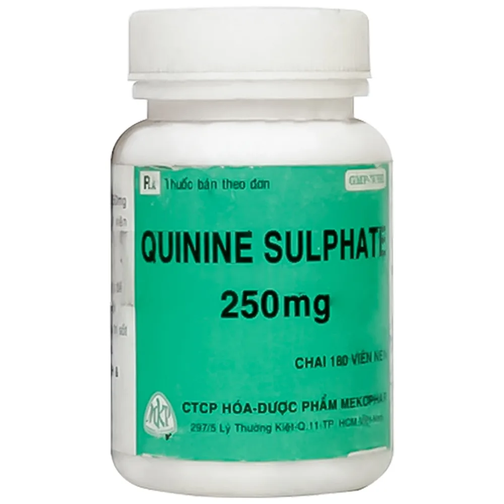 Hình ảnh Thuốc Quinine Sulphate 250mg Mekophar điều trị sốt rét (180 viên)