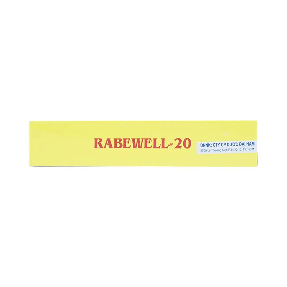 Hình ảnh Thuốc Rabewell 20mg Madras Pharm điều trị trào ngược dạ dày (3 vỉ x 10 viên)