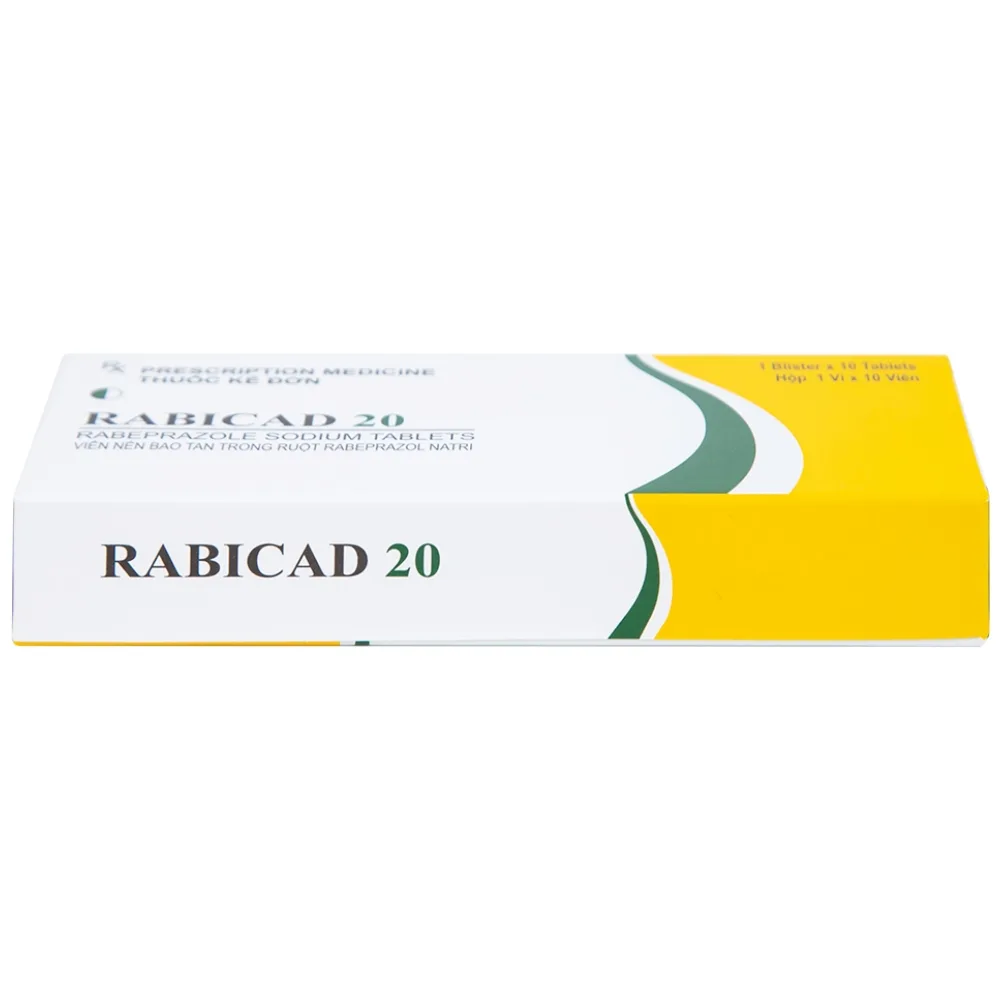 Hình ảnh Thuốc Rabicad 20 Cadila điều trị viêm loét dạ dày, tá tràng (1 vỉ x 10 viên)
