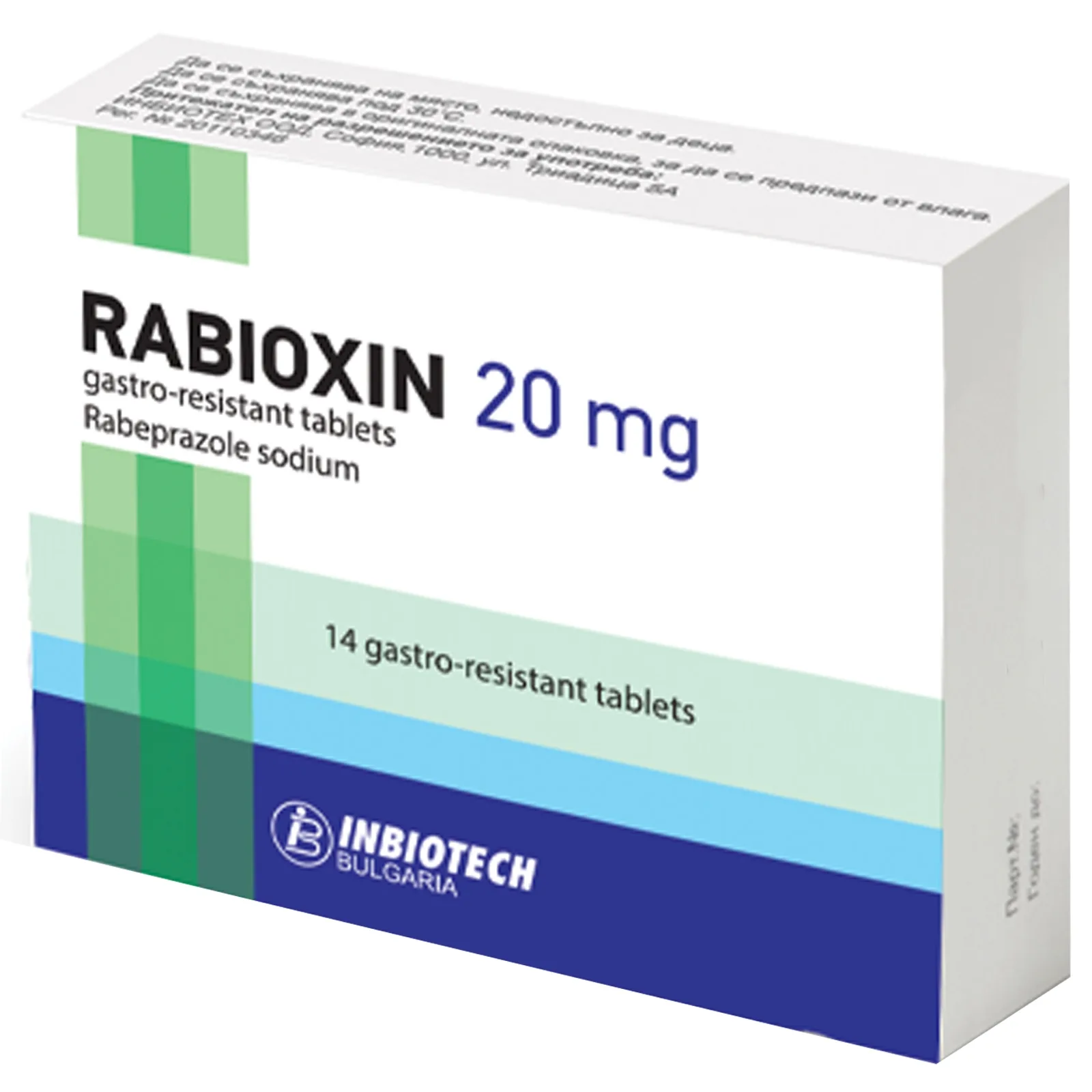 Hình ảnh Thuốc Rabioxin 20mg Inbiotech điều trị loét tá tràng và loét dạ dày lành tính (1 vỉ x 14 viên)