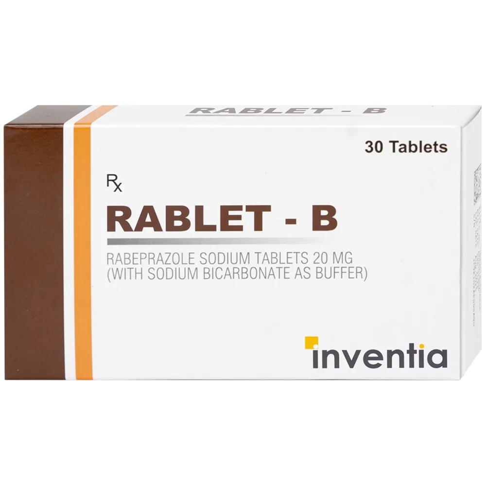 Hình ảnh Thuốc Rablet-B Inventia điều trị loét do hội chứng trào ngược dạ dày, thực quản (3 vỉ x 10 viên)