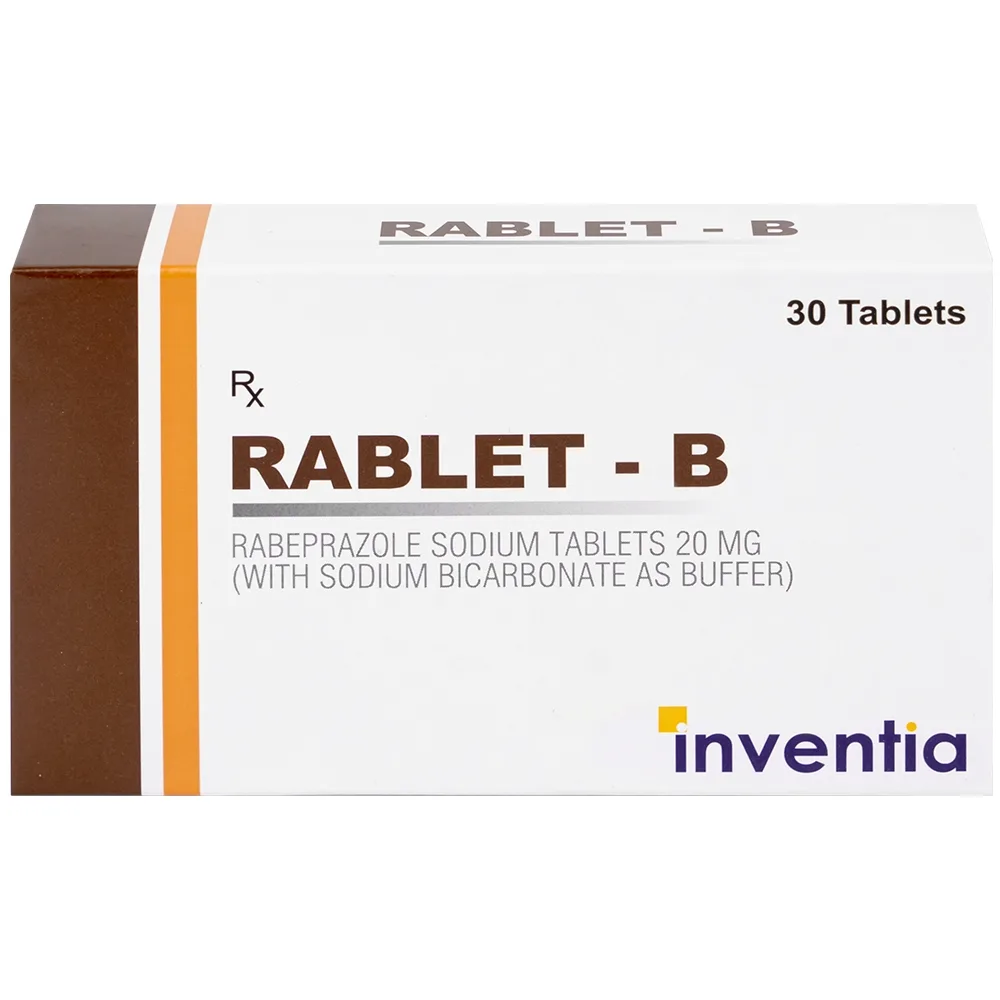 Hình ảnh Thuốc Rablet-B Inventia điều trị loét do hội chứng trào ngược dạ dày, thực quản (3 vỉ x 10 viên)