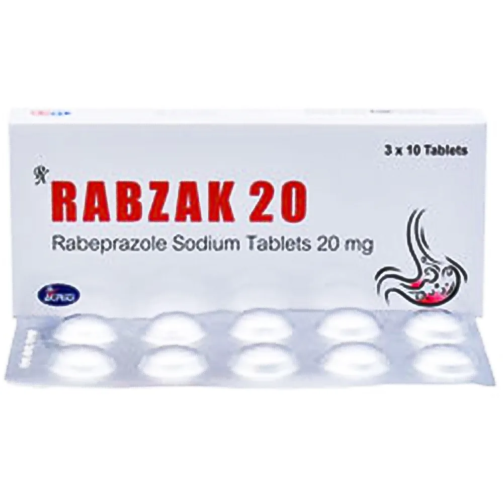 Hình ảnh Thuốc Rabzak 20 Akriti điều trị trào ngược dạ dày, thực quản (3 vỉ x 10 viên)